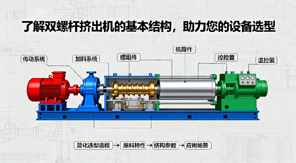 了解雙螺桿擠出機(jī)的基本結(jié)構(gòu)，助力您的設(shè)備選型